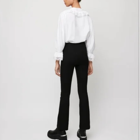 Maje Flared Stretch Leggings in Black - Picture 2 of 4